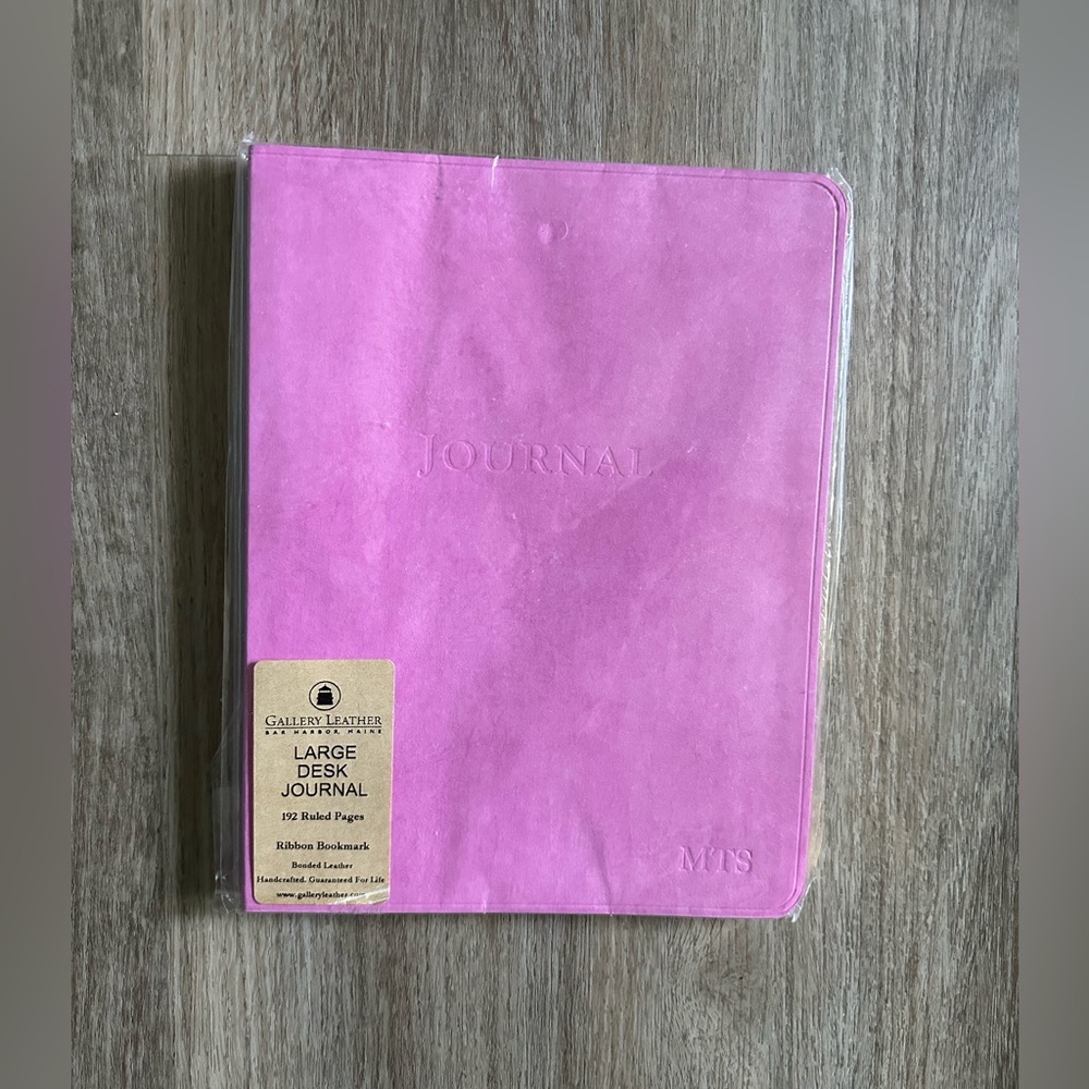 Pink Leather Desk Journal